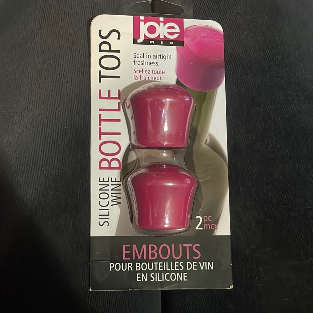 Joie Pink Silicone Wine Bottle Tops